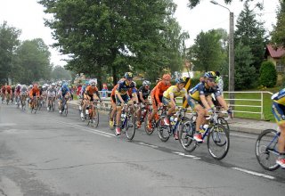 Przejazd wyścigu Tour de Pologne