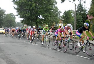 Przejazd wyścigu Tour de Pologne