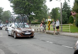 Przejazd wyścigu Tour de Pologne
