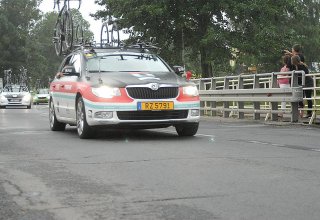 Przejazd wyścigu Tour de Pologne