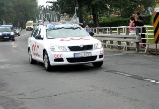 Przejazd wyścigu Tour de Pologne