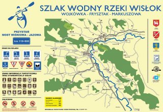 Mapa szlaku wodnego Wojkówka, Frysztak, Markuszowa