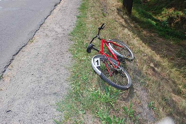 potrącenie rowerzysty w cieszynie