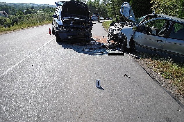 wypadek w gliniku średnim