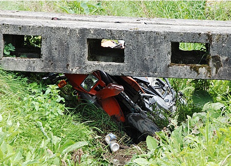 motocyklista wypadek strzyżów